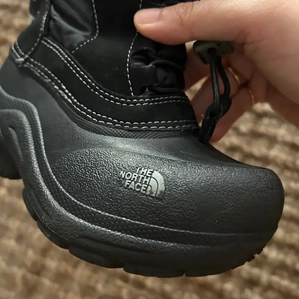 The North Face Kids Snow Boots Black Waterproof Insulated Winter Boys US 10